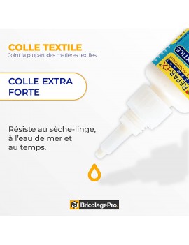 50ml Colle Textile, Colle pour Tissus, Colle Tissu Extra Forte
